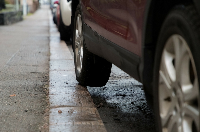 Parking on the pavement